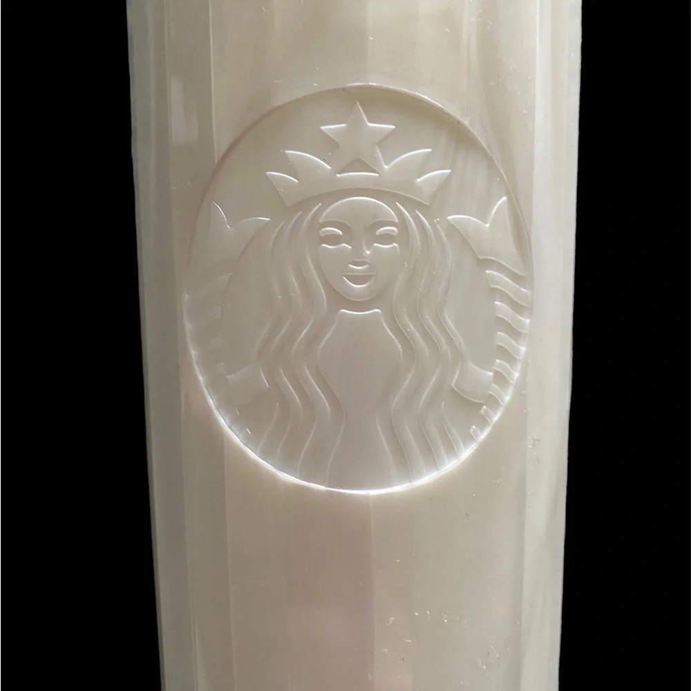 NWT-STARBUCKS-2021 PEARL WHITE MARBLE IRIDESCENT TUMBLER
